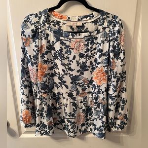 LOFT, Floral patterned blouse, size small